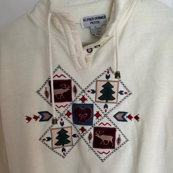 Vintage Alfred Dunner Sweater W/ Embroidery - Picture 2 of 5